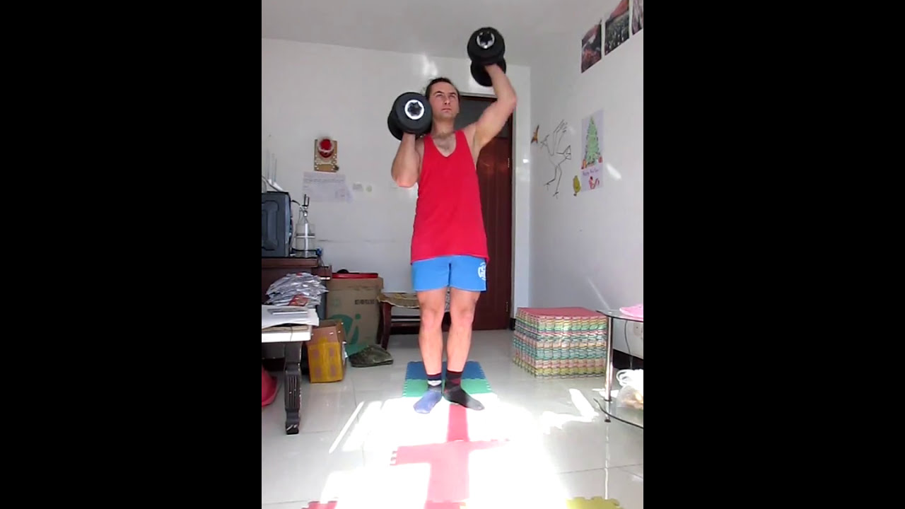 Sandow's system training with dumbbells 8 kg - day 1