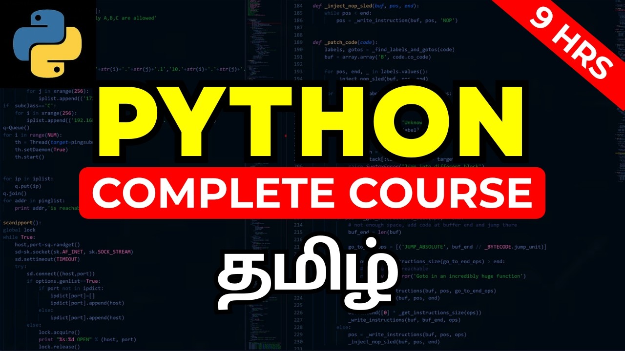 Python Tutorial For Beginners in Tamil | Complete Python Course (2026)