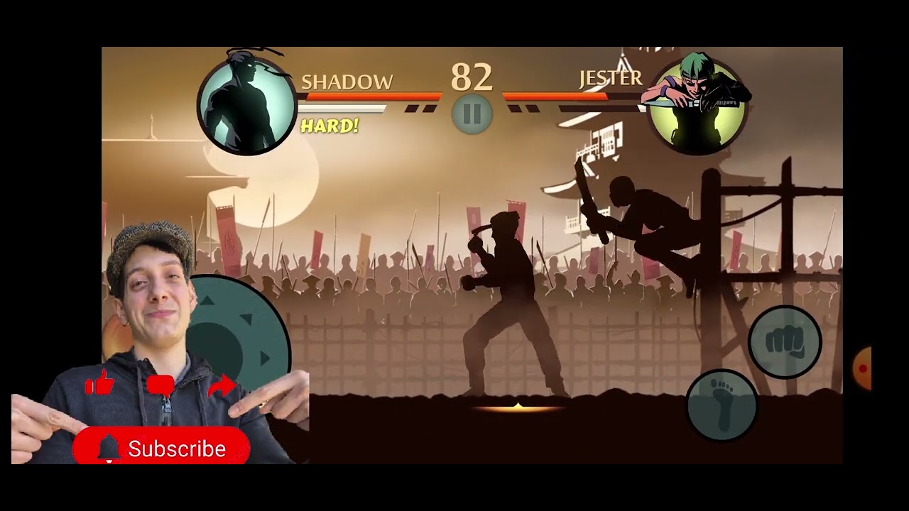 Lets Play 1 Shadow fight 2 Act 1  kampf  gegen 2 Leibwächter Shin and Brick 