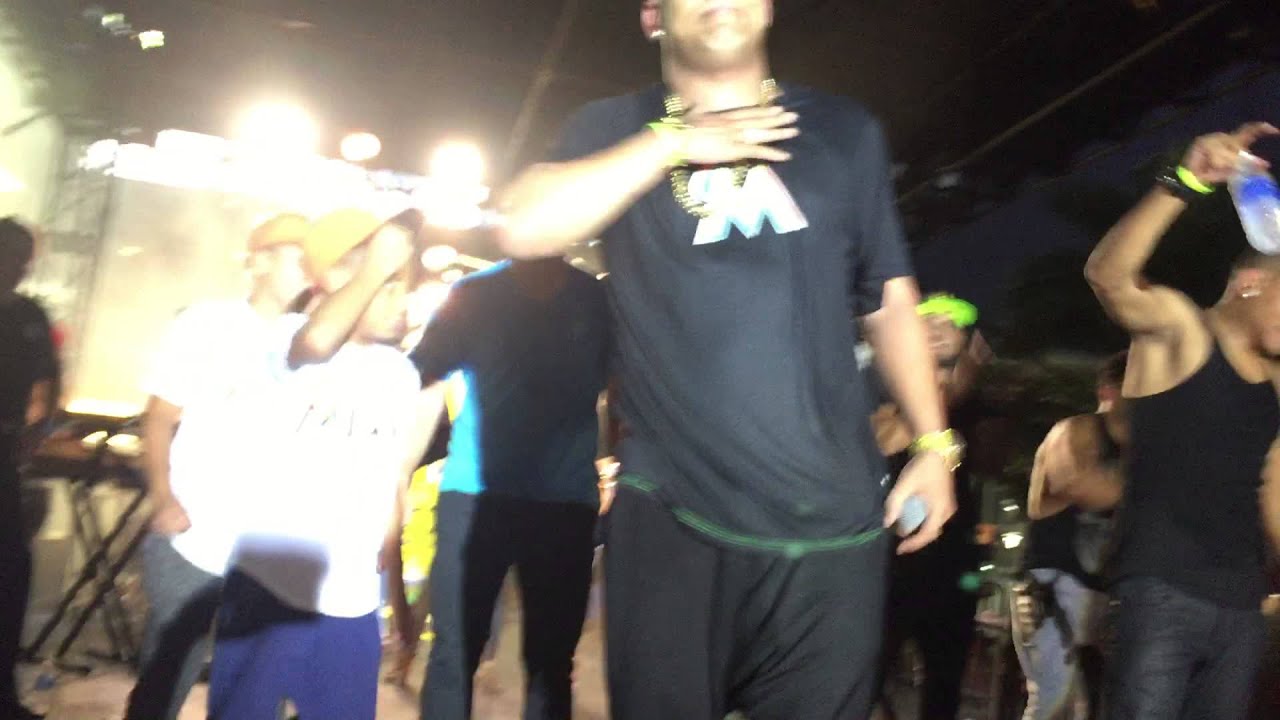 Gente de zona y los marlins live at Marlins stadium