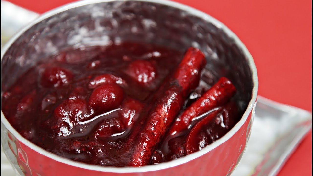 Cranberry-Port Compote with Cinnamon & Orange Zest