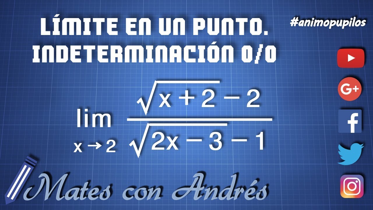 Límite 0/0 (0 entre 0) con raíces (multiplicar por el conjugado) 02