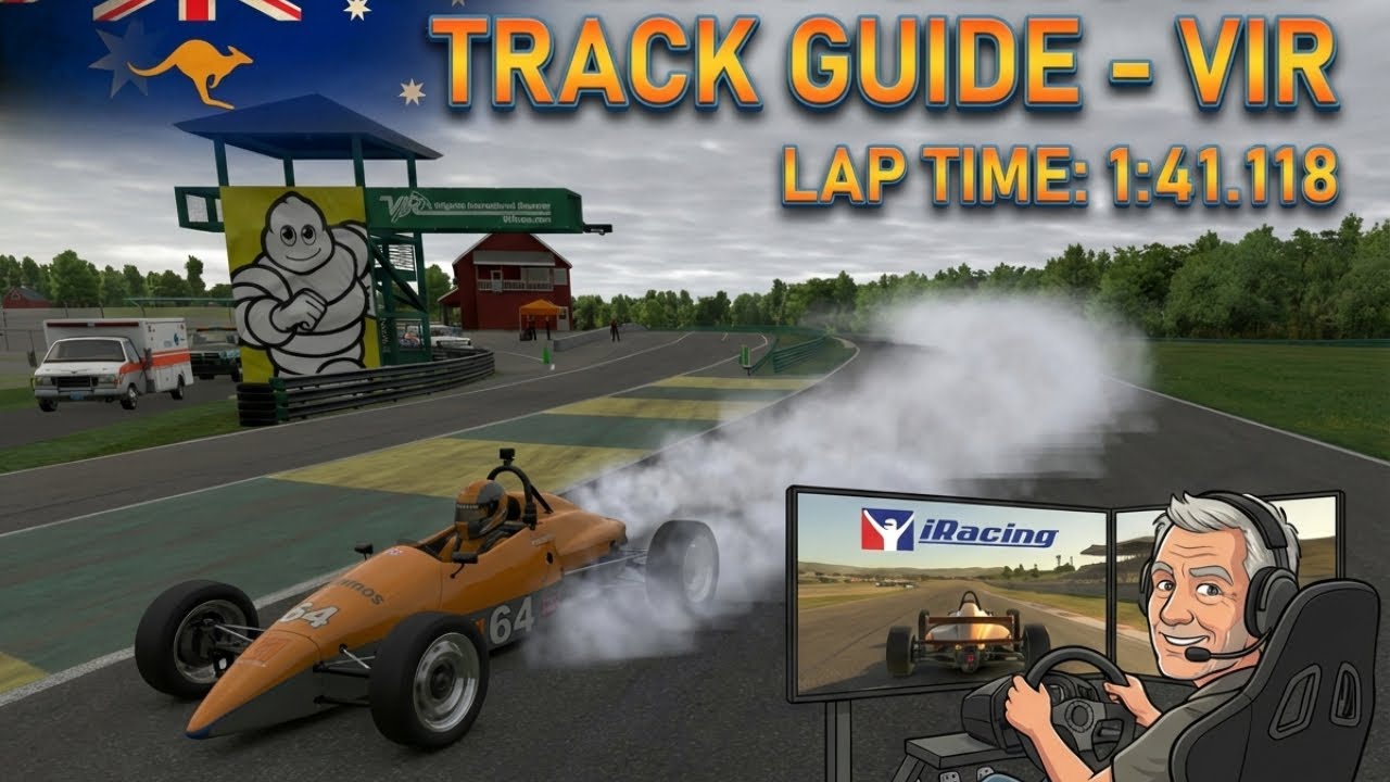 iRacing Formula Vee Track Guide VIR North - 1:41.118