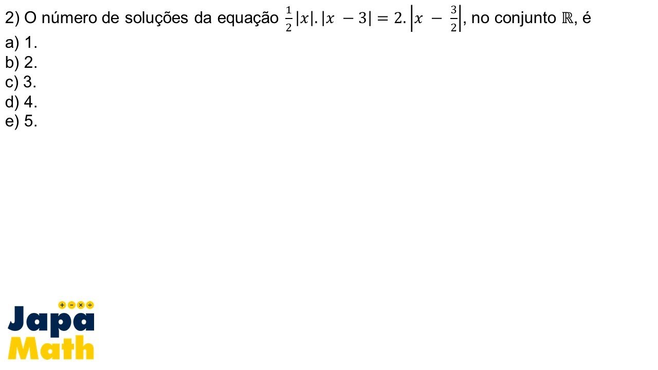 Prova Resolvida EsPCEx (2014 - 2015) - Equação Modular