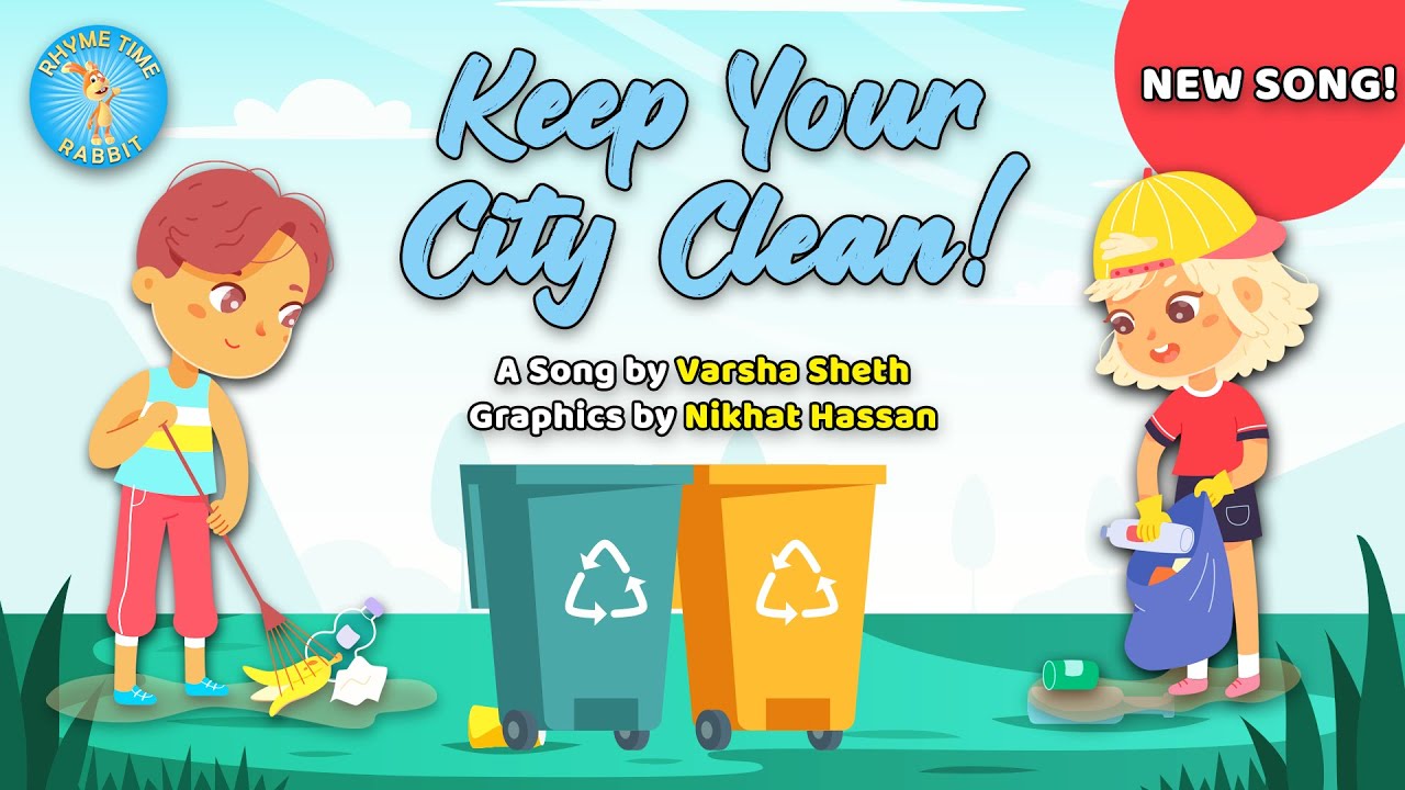 Keep your city tidy, keep your city clean | Find a bin | Moral song for children