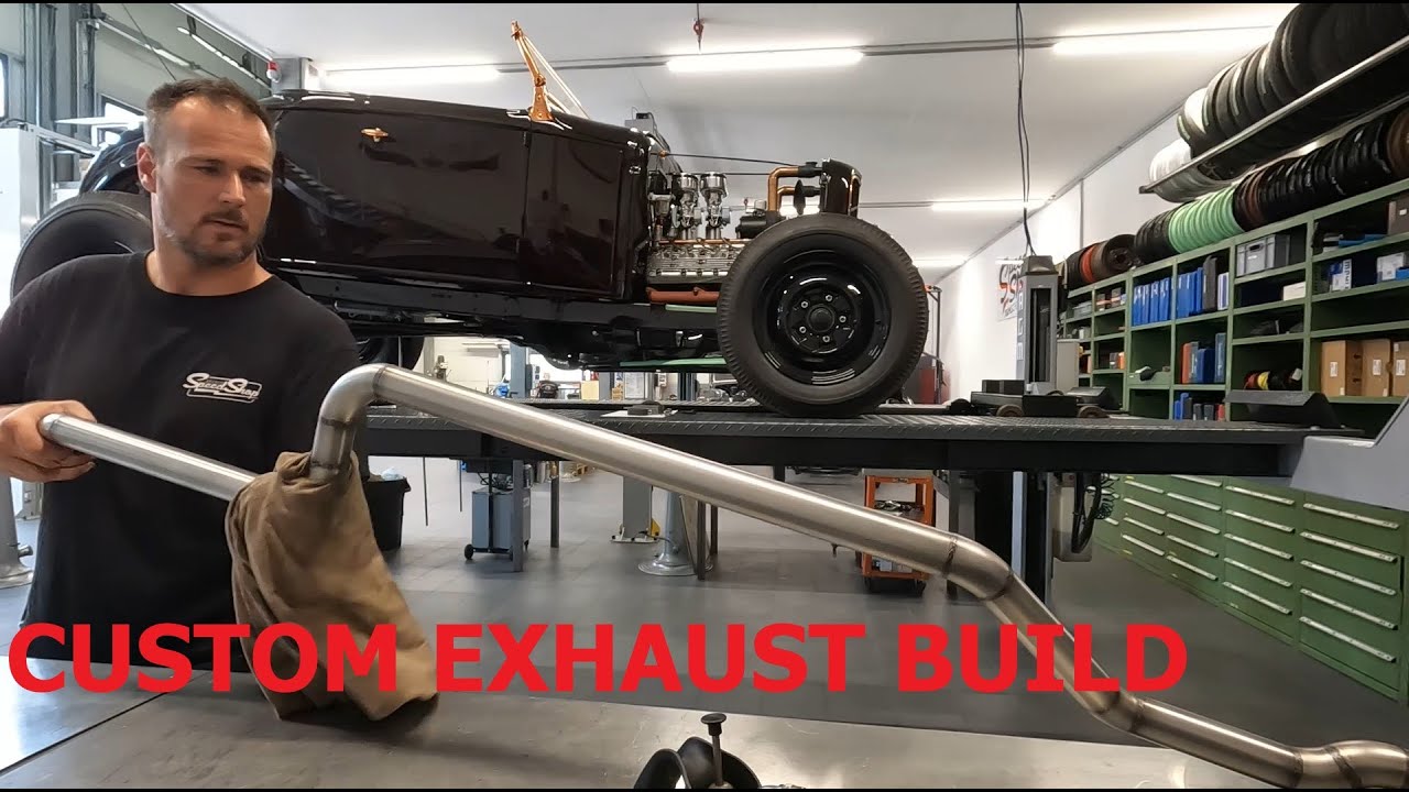 How we build a custom exhaust for a Ford Roadster with v8 flathead - Hot Rod