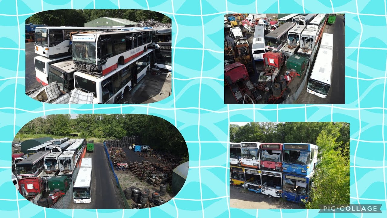Busverwerter Jan Verhaegh Trading B.V. in Winterswijk/Niederlande ein Busschrottplatz mit Herz