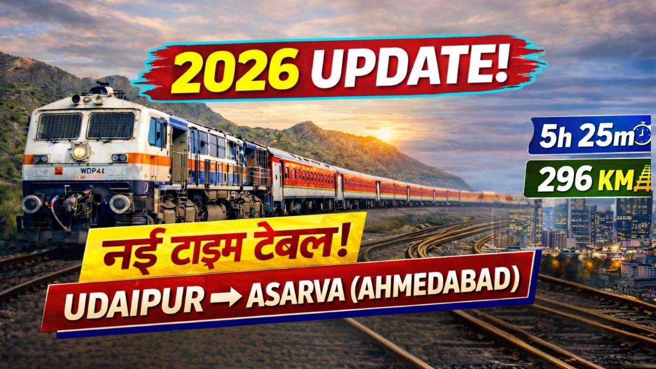 Udaipur to Ahmedabad Train 2026 Update! | 20987/20988 Route, Fare & Full Update
