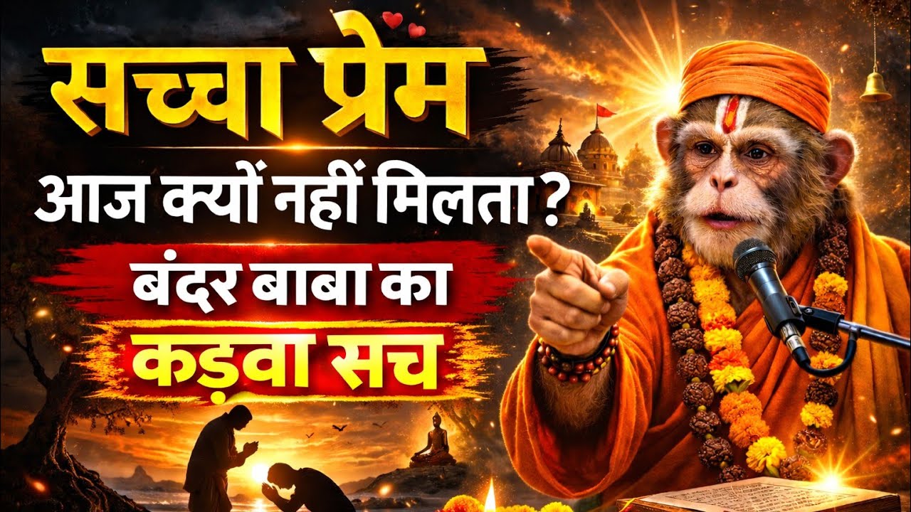 सच्चा प्रेम आज क्यों नहीं मिलता? | बंदर बाबा प्रवचन | जीवन बदल देने वाली बातें