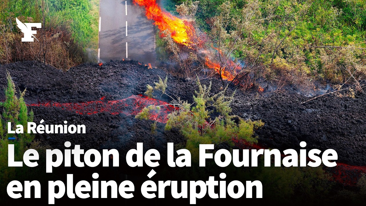 La Réunion : la lave coupe la route nationale, une première en 20 ans