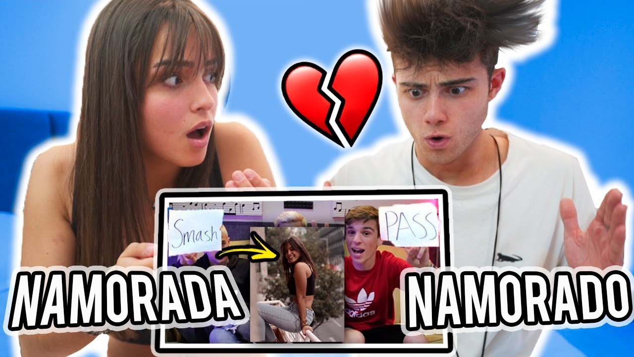 NAMORADO REAGE A VÍDEOS DE SMASH OR PASS DA NAMORADA (Angie Costa)