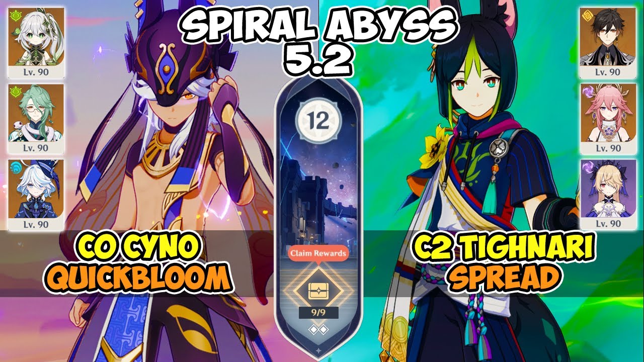 C0 Cyno Quickbloom & C2 Tighnari Spread | Spiral Abyss 5.2 | Genshin Impact