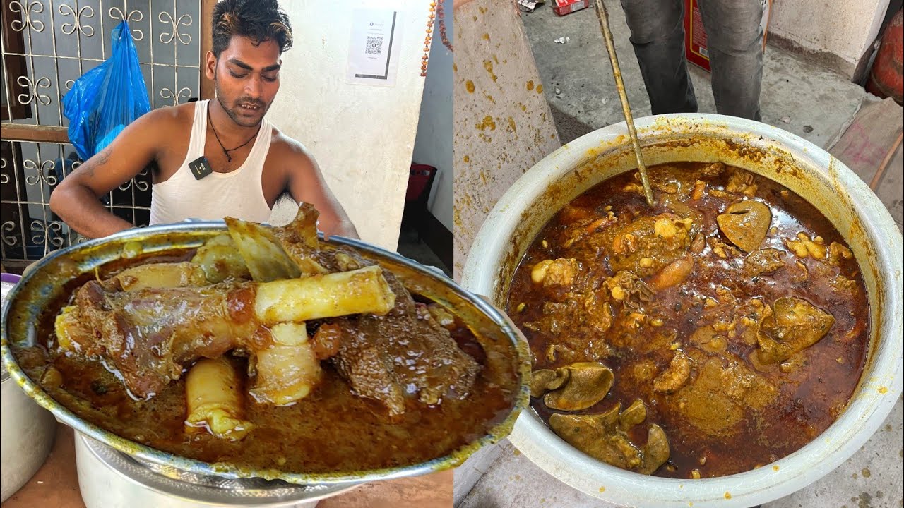 ऐसा Mutton की लोग रोज सुबह सुबह पहुंच जाते है Meat खाने || Ballia Mutton Curry || Zaika Bihar Wala