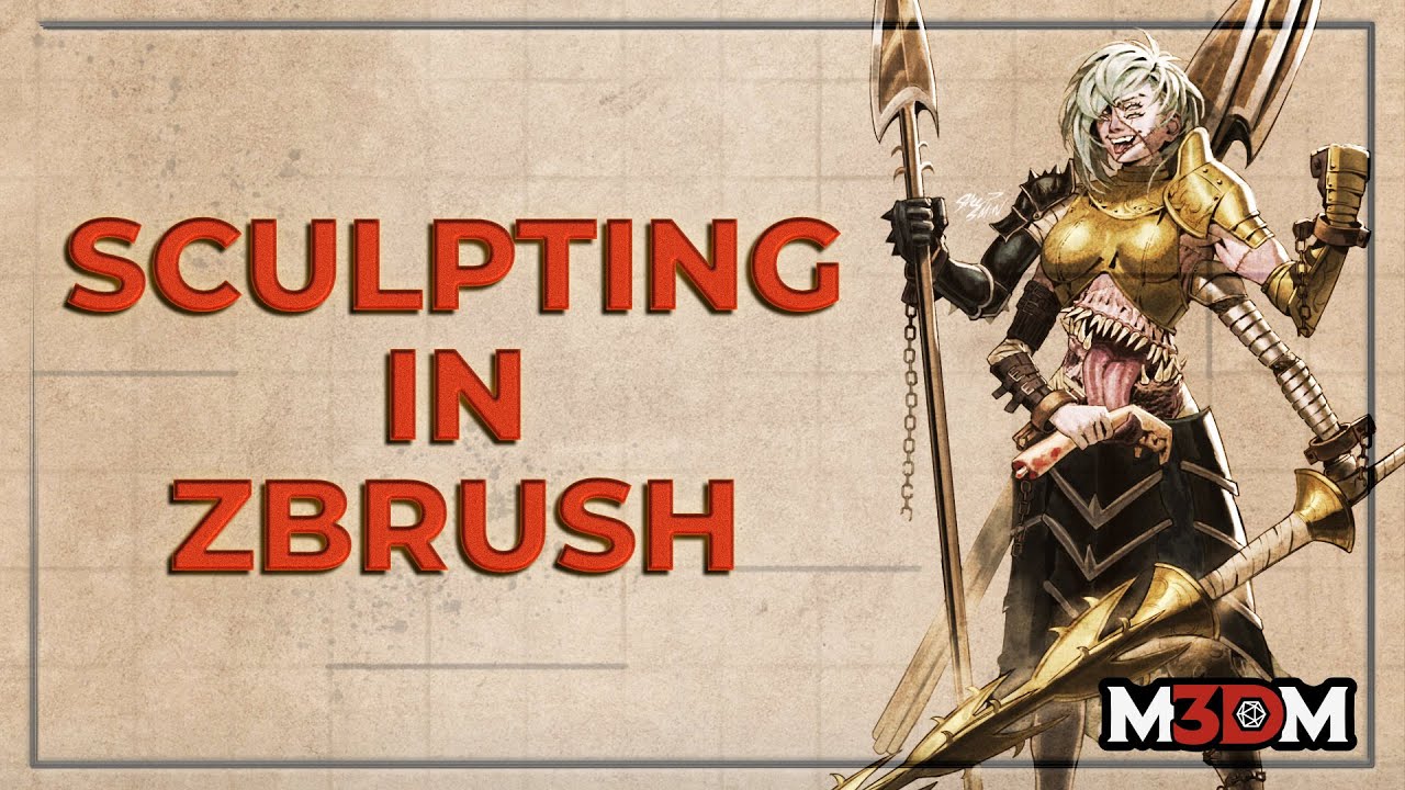 Custom D&D Character in ZBrush | Live 3D Mini Sculpting for 3D Printing