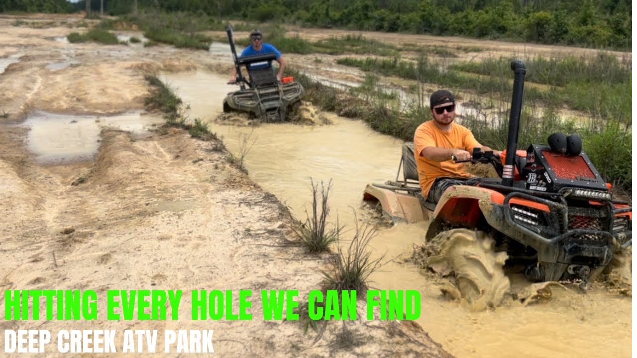 HITTING EVERY HOLE WE CAN FIND ( DEEP CREEK ATV PARK)