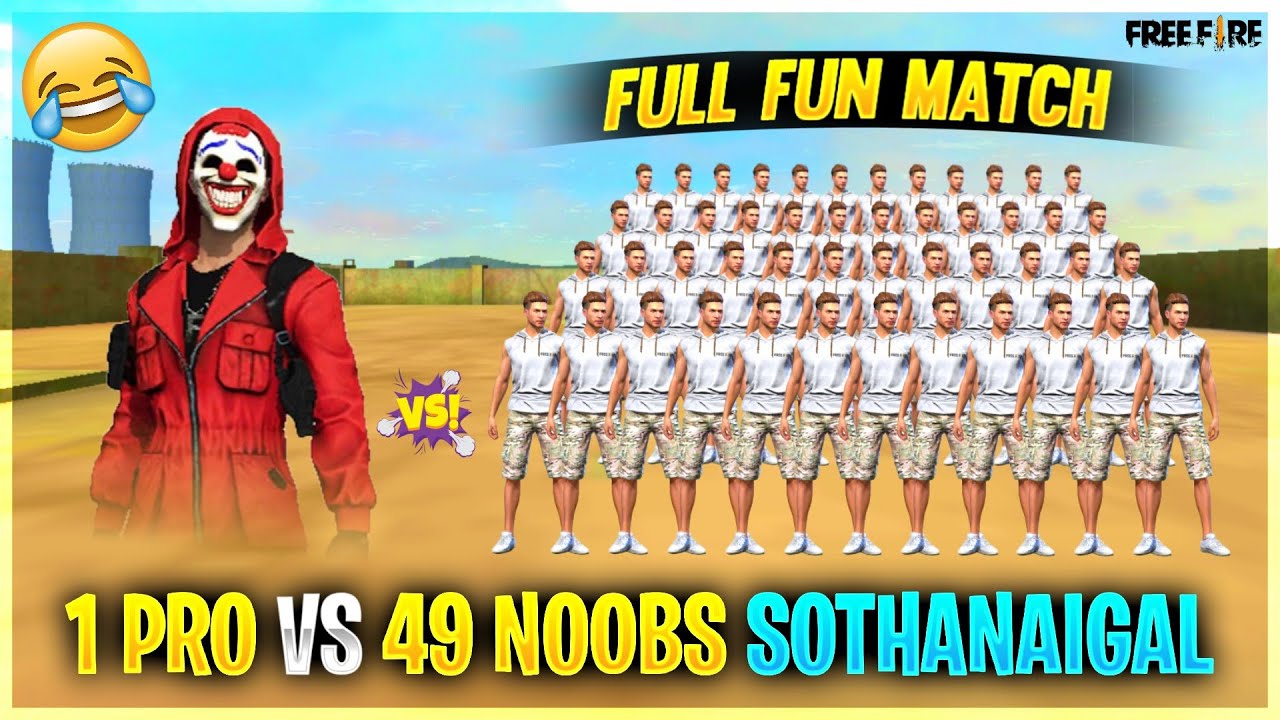 1 PRO VS 49 BOT SOTHANAIGAL | FUNNY FREE FIRE GAMEPLAY TAMIL | GAMING PUYAL