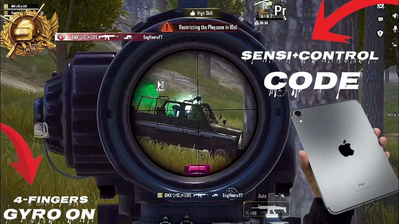 🔥Sensi+ Control Ipad Mini 7😍|| ipad mini 7 tips and tricks🔱4 Finger Gyro💥#pubg #bgmi #handcam 
