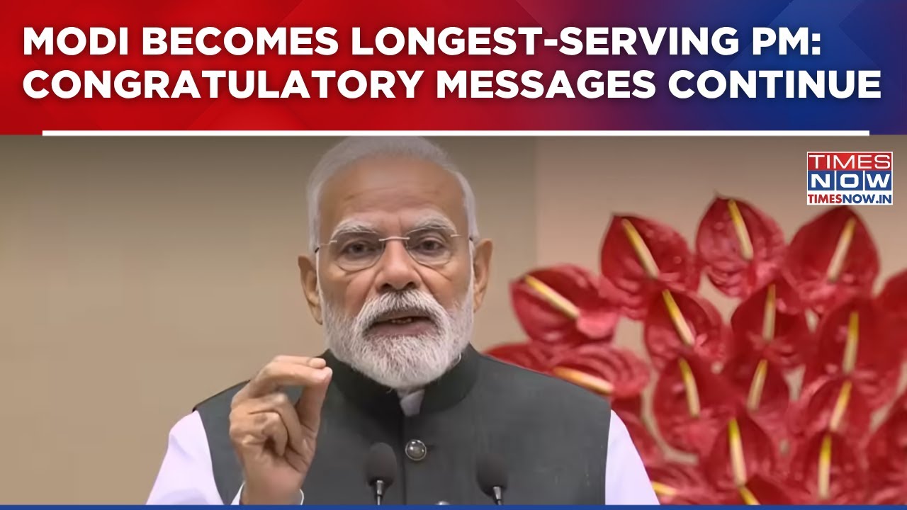 PM Modi Becomes Longest-Serving Elected PM; Congratulatory Messages Continue To Pour In