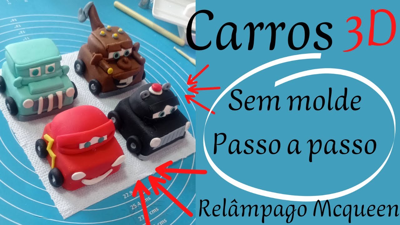 Personalizando doces Relâmpago McQueen e Comprinhas / Doces personalizados tema Carros passo a passo