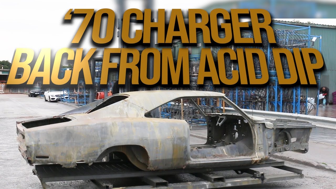 1970 Charger restoration back from acid dip EP 13