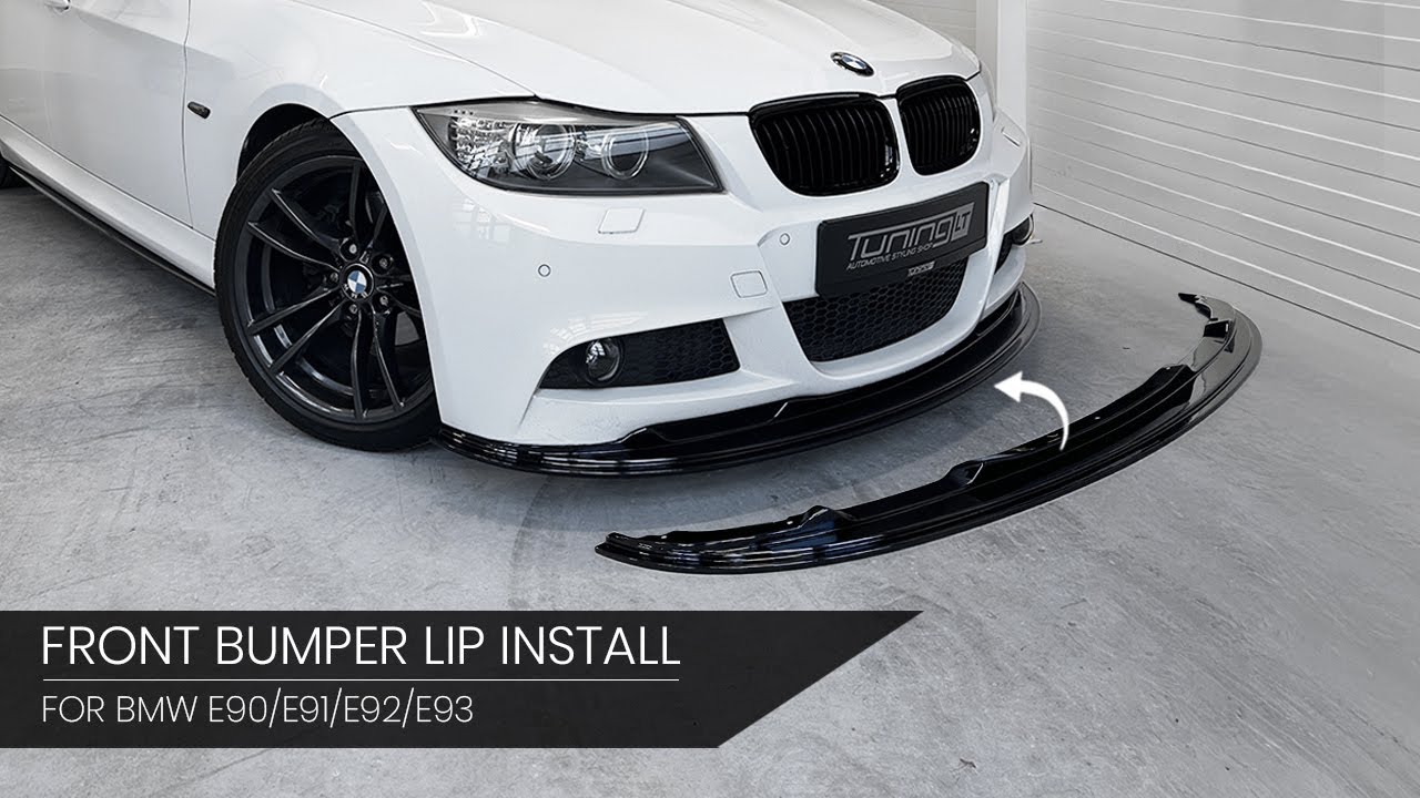 WR Front Lip For BMW E90 E91 Splitter Glossy Black