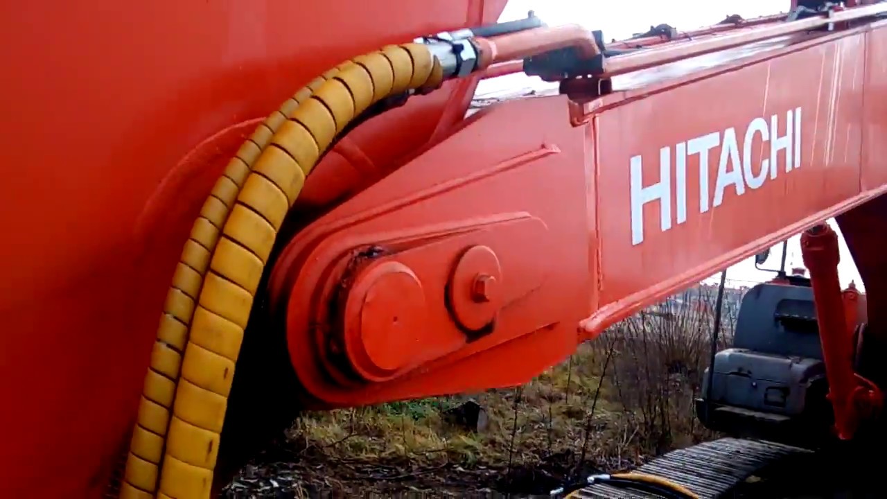 Монтаж гидролинии на хитачи (Hitachi-ZX240) под гидромолот и ножницы