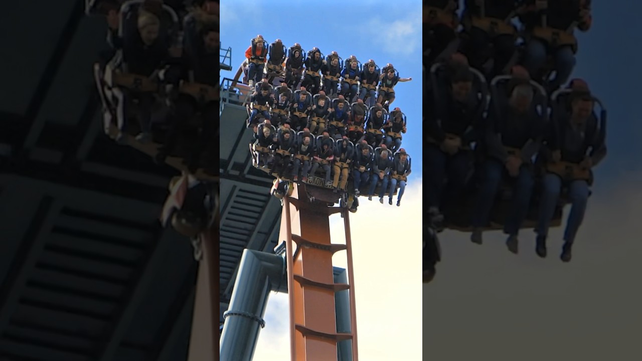 Can YOU handle the drop on this roller coaster?!😱 Tallest & Fastest Dive Coaster: Yukon Striker