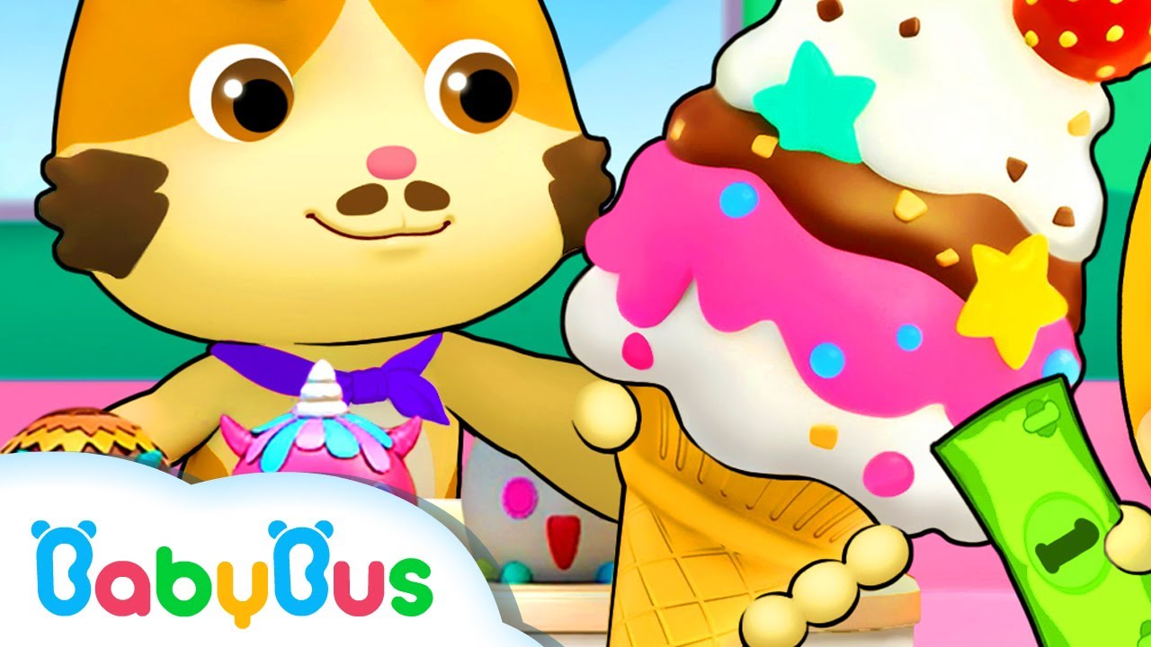 BabyBus &icirc;n Rom&acirc;nă - &Icirc;nvățăm să vindem &icirc;nghețată 🍧 C&acirc;ntece educative copii