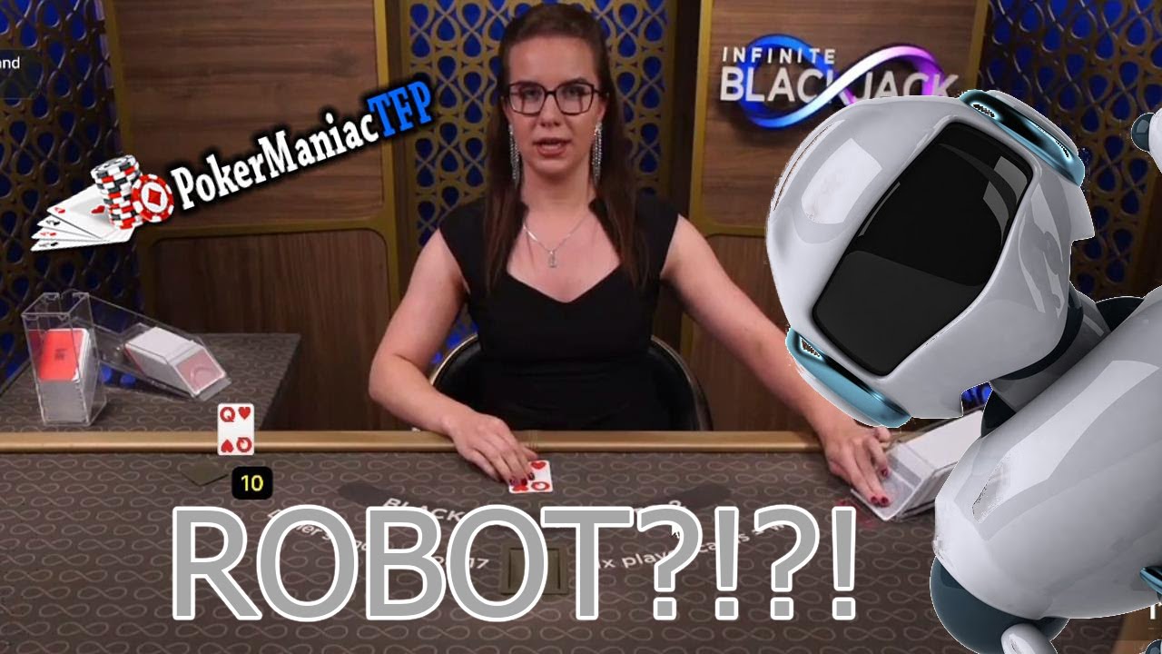 Amazing BlackJack Robot Dealer?? 5k BlackJack HUGE HAnds!!!!