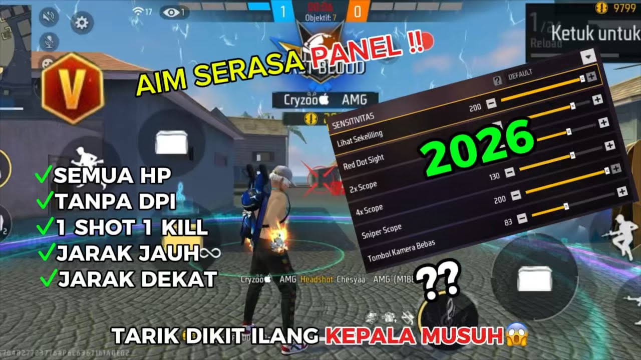 2026 VIRAL ( SENSI VIP FF AUTO HEADSHOT )⚙️🔓CARA SETTING SENSITIVITAS FF AUTO HEADSHOT & SETTING