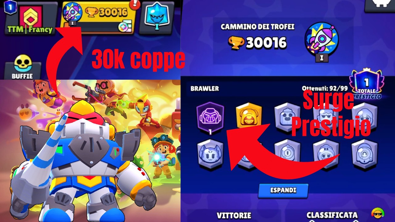 Sono arrivato a 30k coppe su Brawl Stars