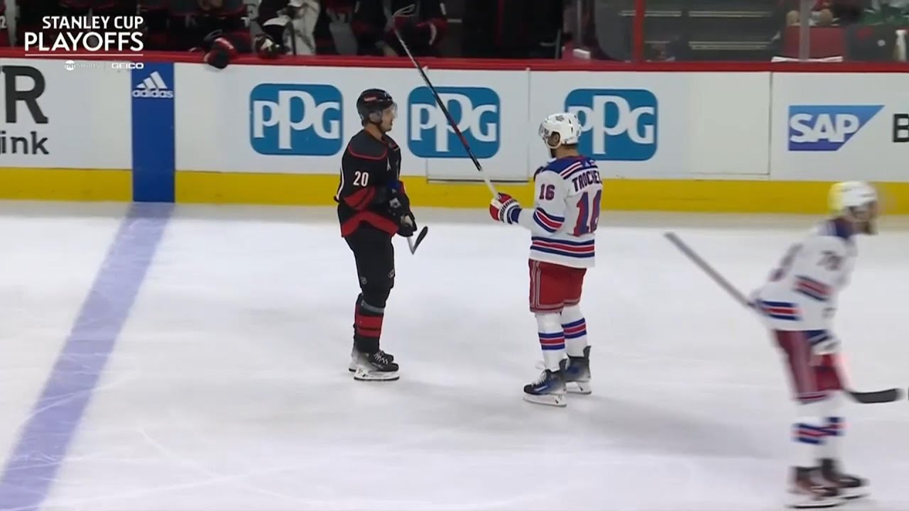 Vincent Trocheck Celebrates In The Face Of Sebastian Aho