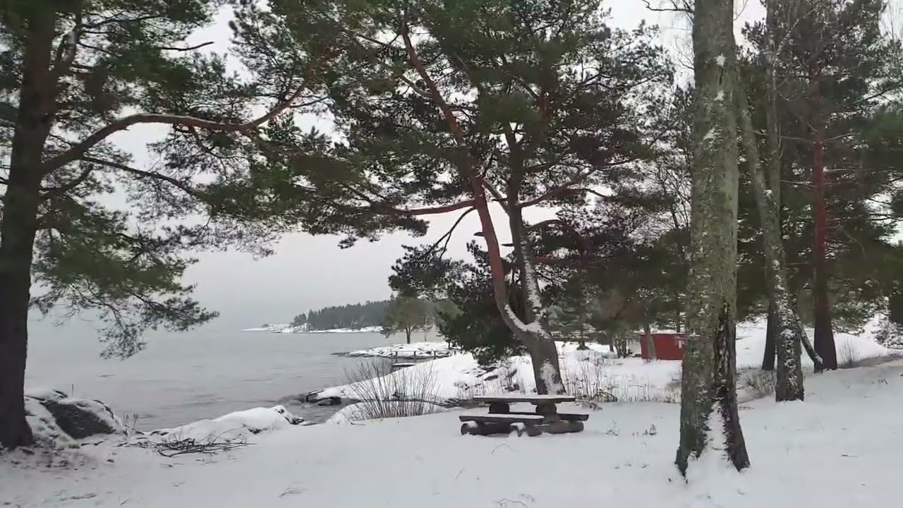 انا لحبيبي و حبيبي الي فيروز مع صوت امواج البحيرة المثلجة في السويد 18/01/2021