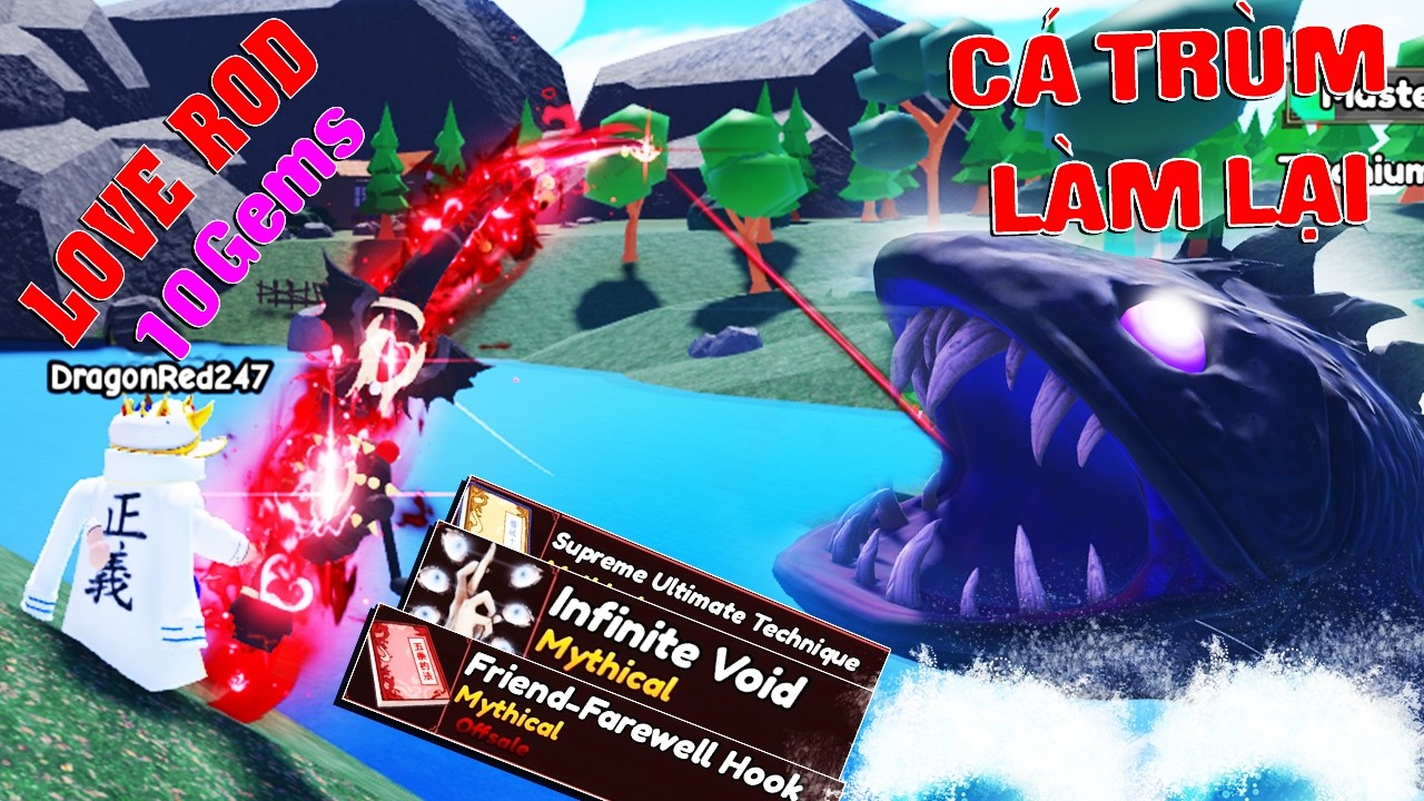 Roblox – Update mới hàng loạt chiêu câu cá khủng! Được cần câu Love Rod huyền thoại | Titan Fishing