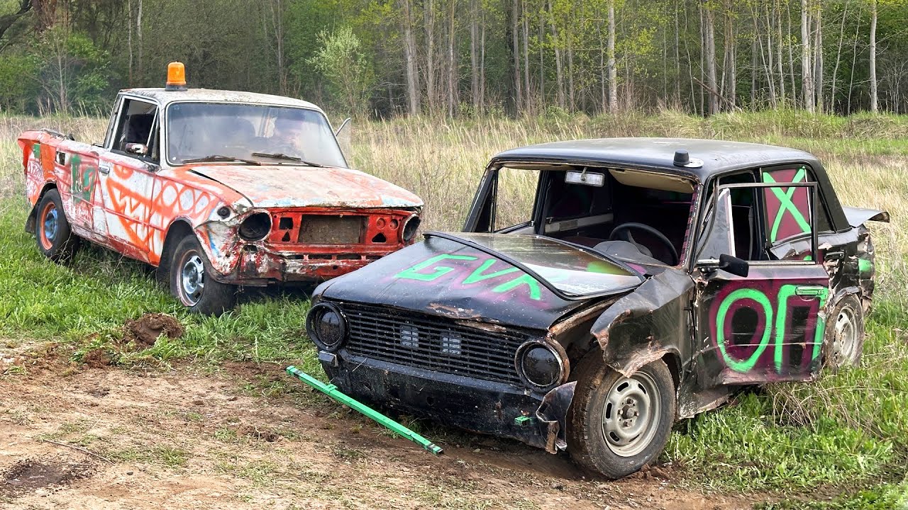 ЖИГУЛИ В ХЛАМ! УСТРОИЛИ ДЕРБИ В ПОЛЕ! АВТОМОБИЛЬНЫЕ 