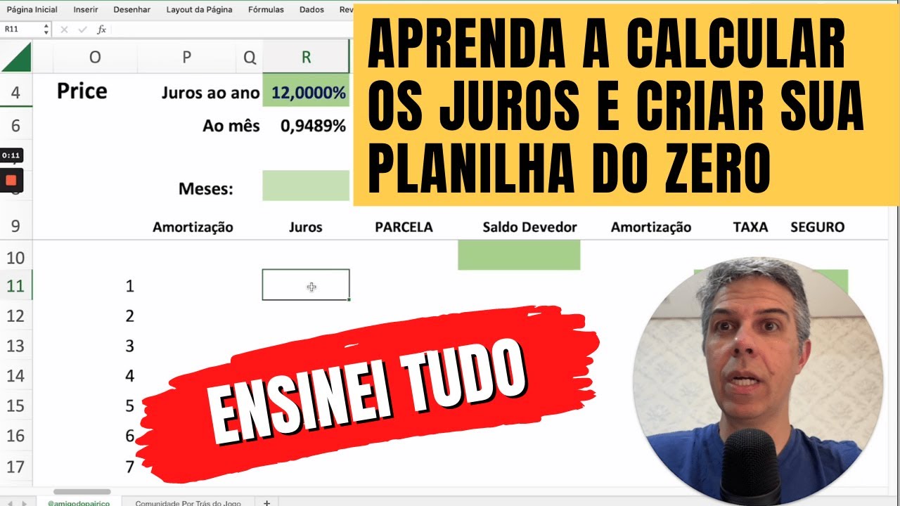 Como calcular os juros e como criar a sua planilha de simulações do seu financiamento imobiliário