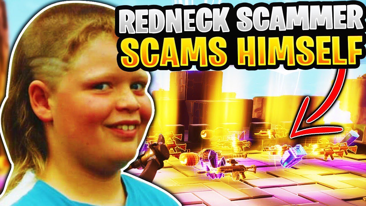 Screaming Redneck Scammer Scams Himself! (Scammer Gets Scammed) Fortnite Save The World