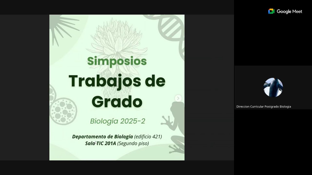 Simposios Trabajos de grado Pregrado en Biología 2025-2S