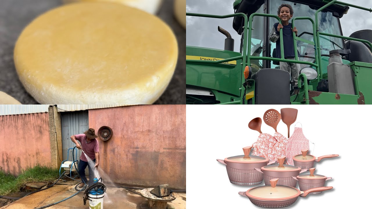 Passo a passo de como fazer QUEIJO// fomos pro trabalho com Marido