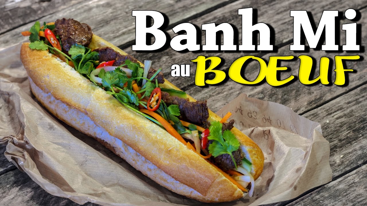 Banh Mi au Boeuf à la citronnelle - Banh Mi thit Bo Nuong - Le Riz Jaune