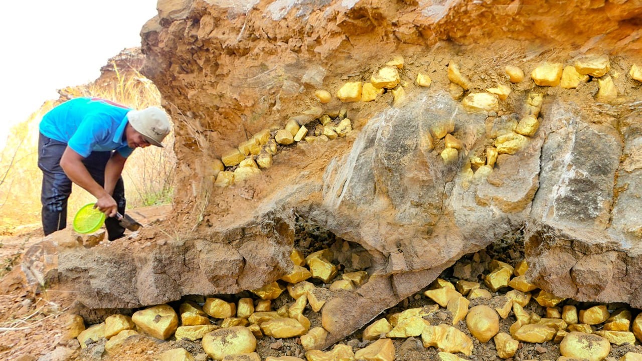 Amazing Gold Nuggets Found While Digging Underground