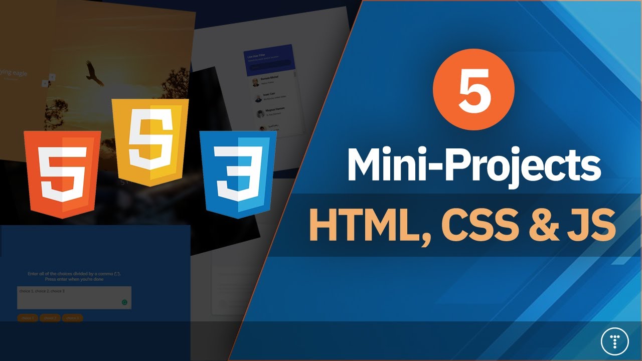 Build 5 Projects With HTML, CSS & JavaScript