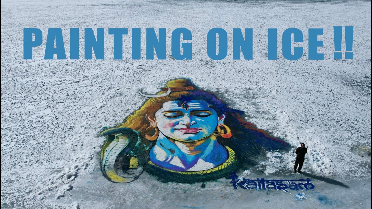 Worlds biggest ice painting!!! | Maha Shivrathri