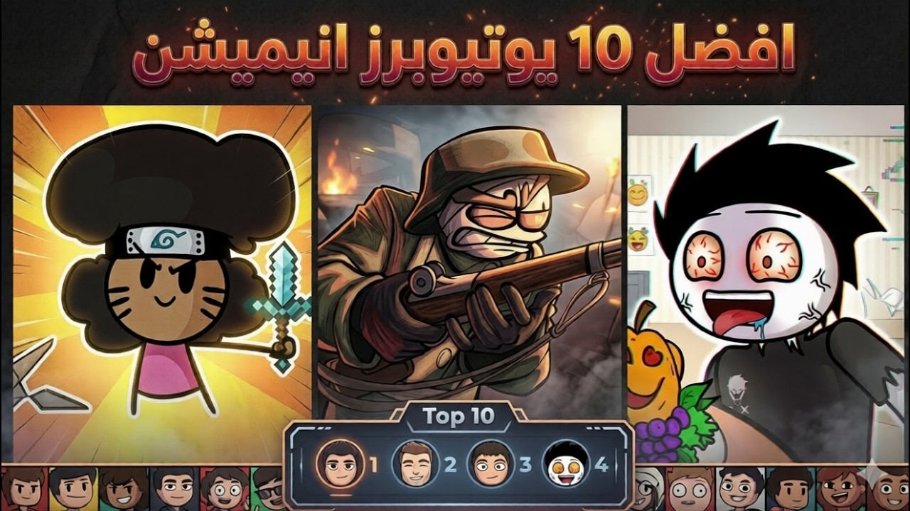 افضل 10 يوتيوبرز انميشن عرب !!