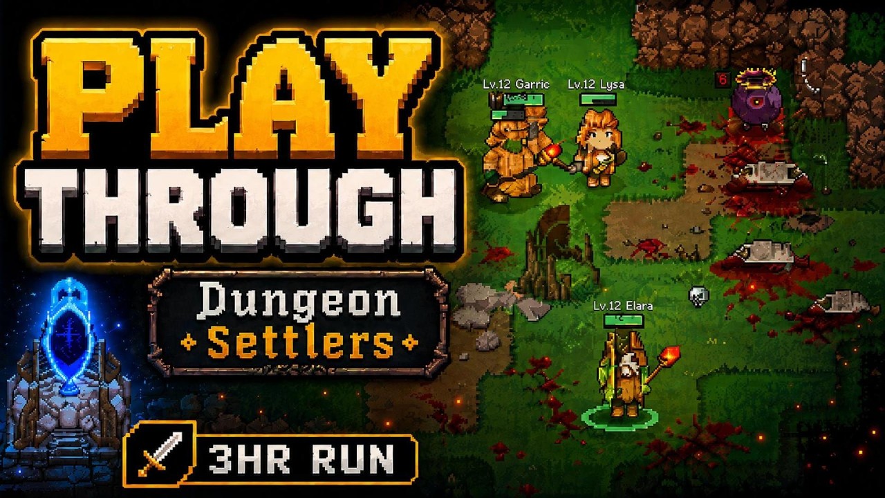 Dungeon Settlers || Playthrough (No Commentary) Tutorial+Gameplay