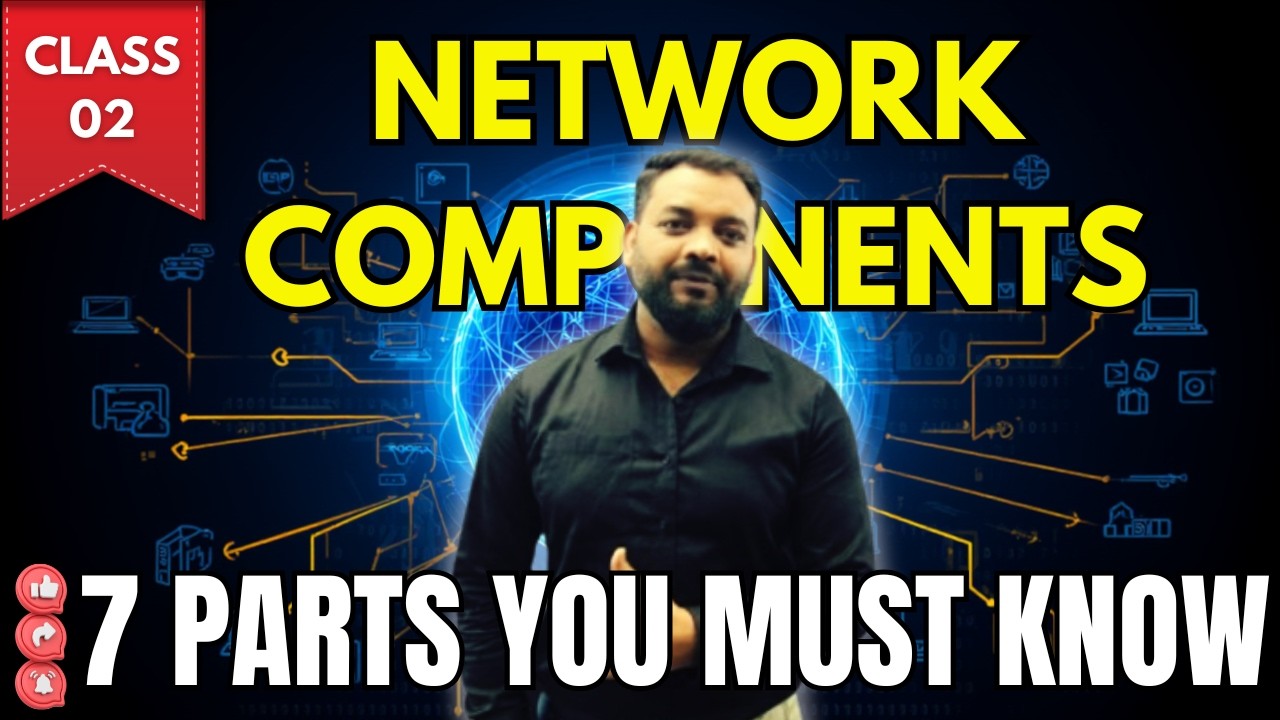 Computer Network Components (Server, Client, Cable, NIC) | Easy Explanation