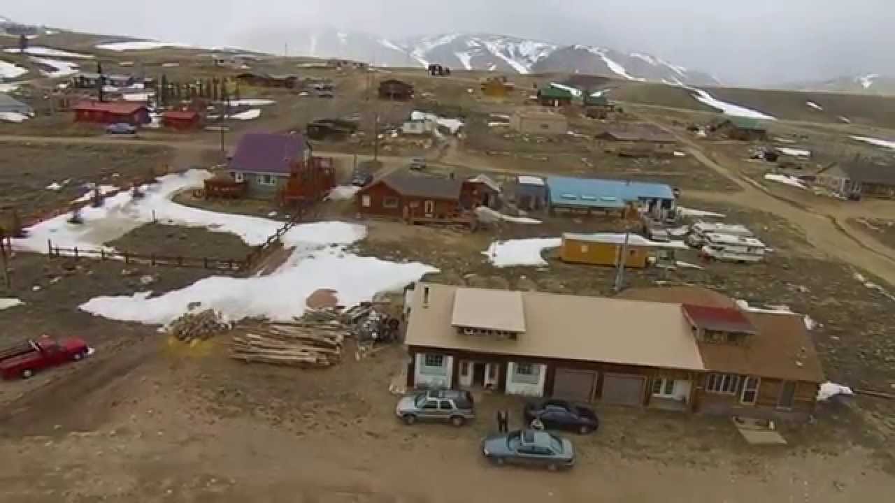 Flying over Centennial Wyoming in early April