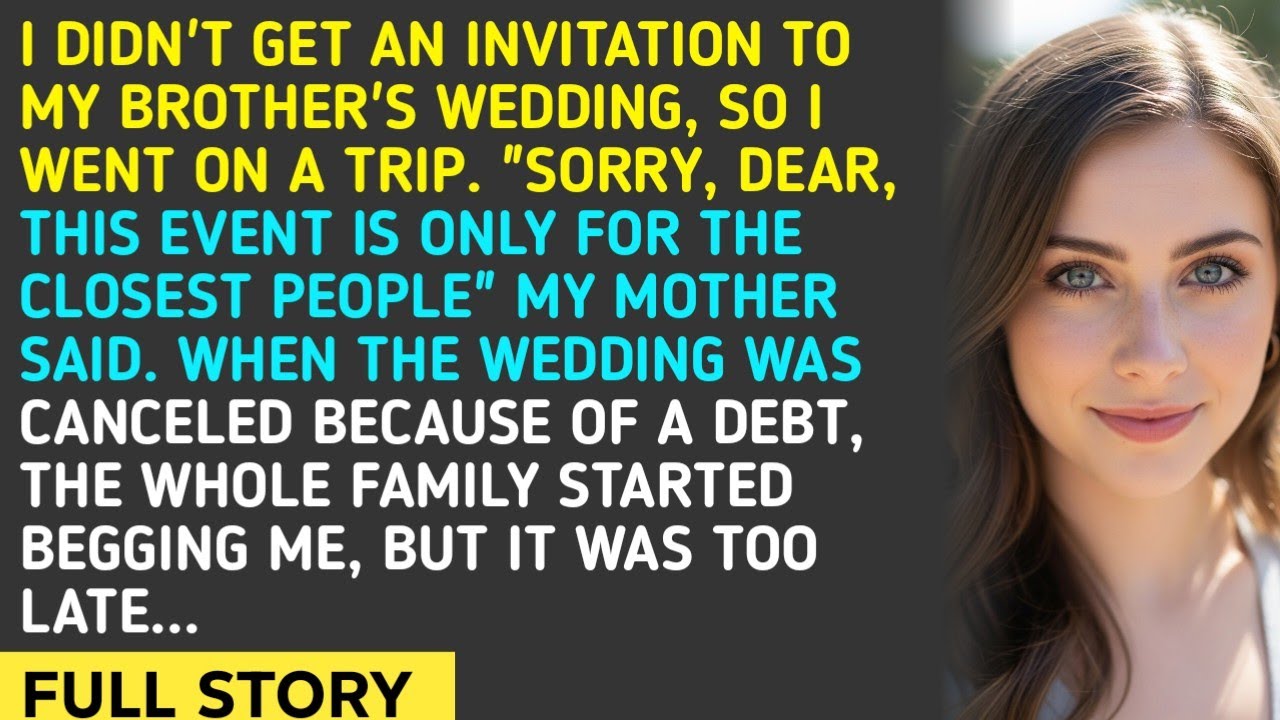  I DIDN'T GET AN INVITATION TO MY BROTHER'S WEDDING, SO I WENT ON A TRIP. 