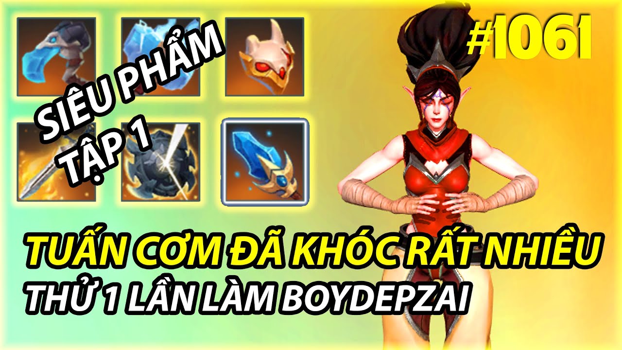 TUẤN CƠM Đ&Atilde; KH&Oacute;C RẤT NHIỀU KHI THỬ COSPLAY L&Agrave;M BOYDEPZAI TOP 1 SERVER  | AUTO CHESS MOBILE 1061