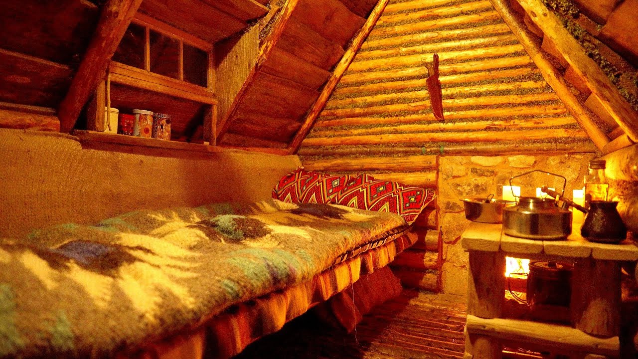 3 Days Alone in a Small Forest Cabin | Camping Video for Falling Asleep Fast | Woodcrafting, Cooking